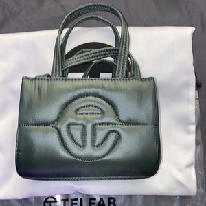 Brand New Green Small Puffer Telfar Bag